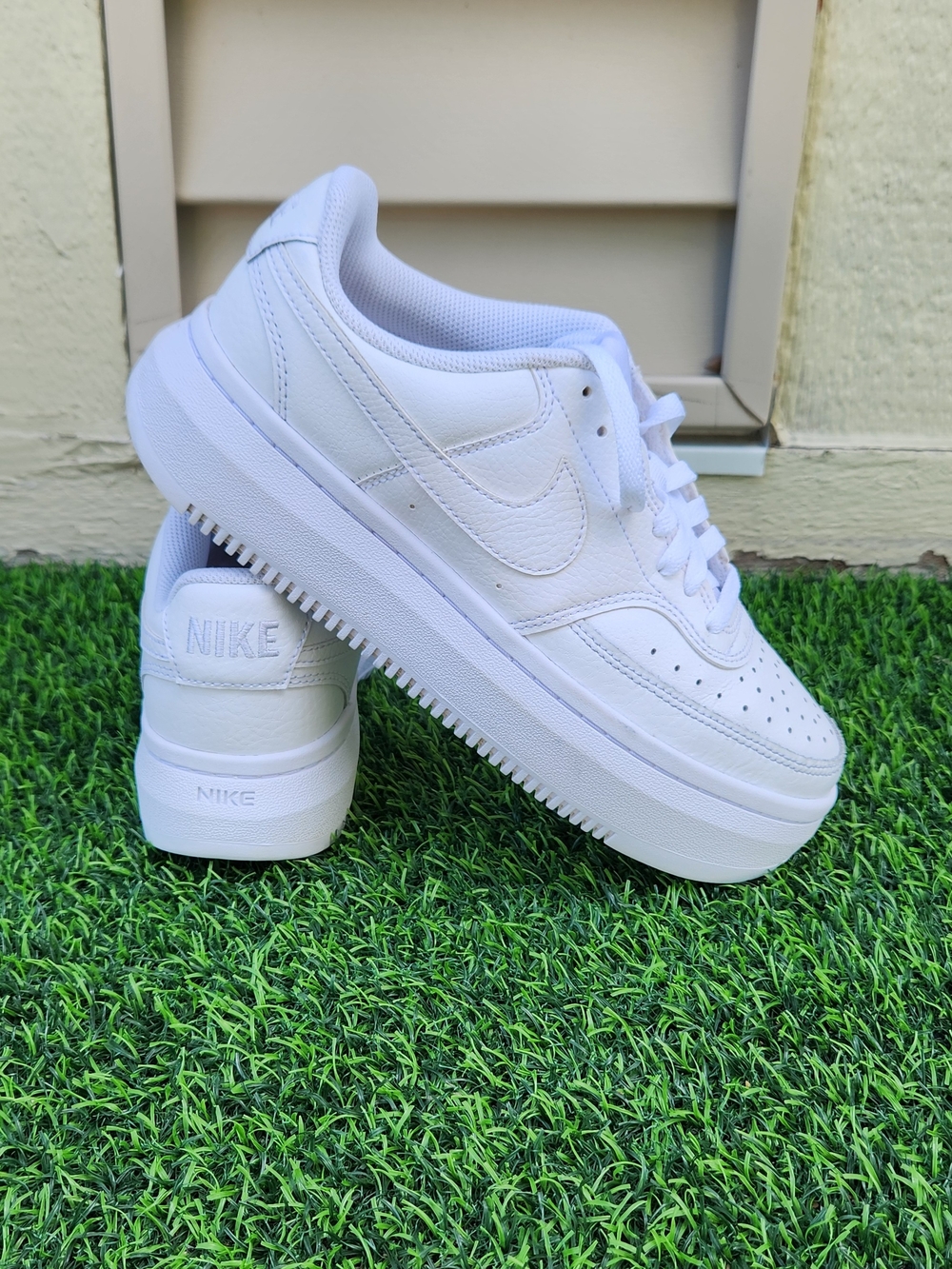 Nike Court Vision Alta Sail White Platform Sneakers DM0113-100 Womens Size 9